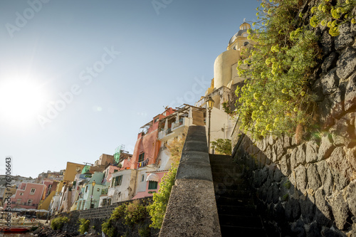 Corricella village on Procida Island in Italy