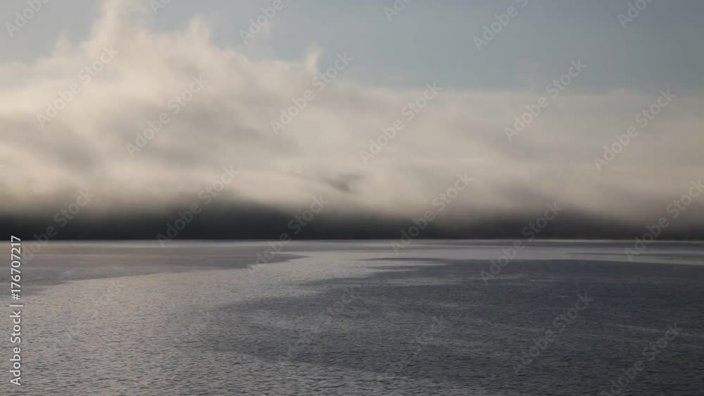 Foggy seascape at North Sea. Norway Foggy seascape at North Sea. Norway