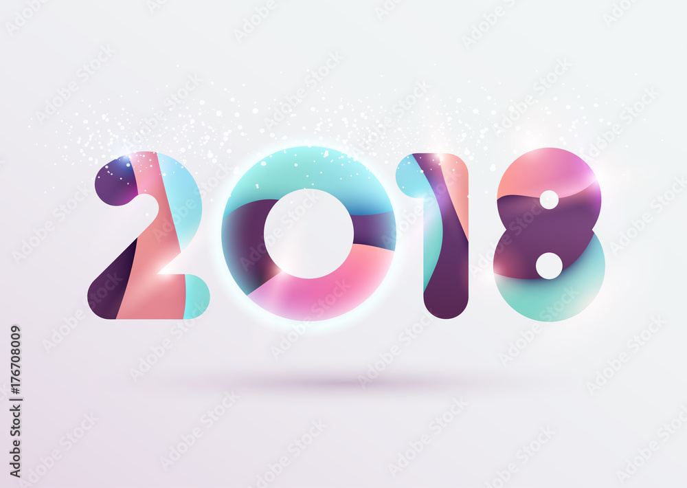 Fototapeta premium New year 2018