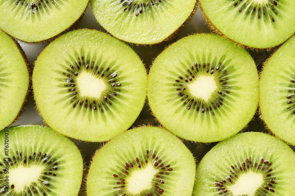 Close up of fresh kiwi fruit for background Close up of fresh kiwi fruit for background