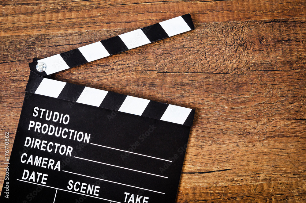 Obraz premium Opened clapper board or slate film.