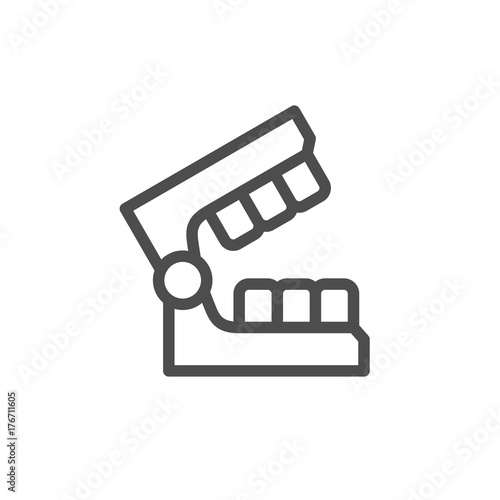 Dental mold line icon