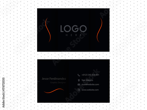 Modern blacklisted double side business card