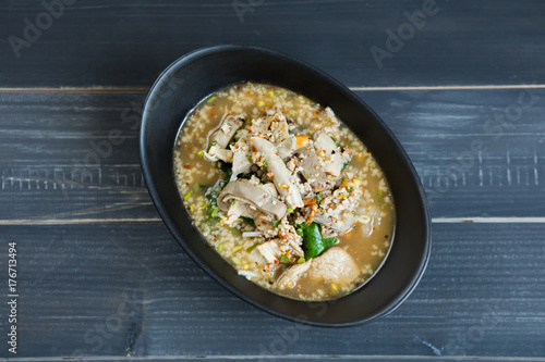 Thai tomyam Noodle, Spicy Thai soup, Thai cuisine