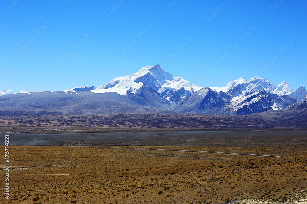 mountain landscape of the cliff in the Himalayas mountain landscape of the cliff in the Himalayas