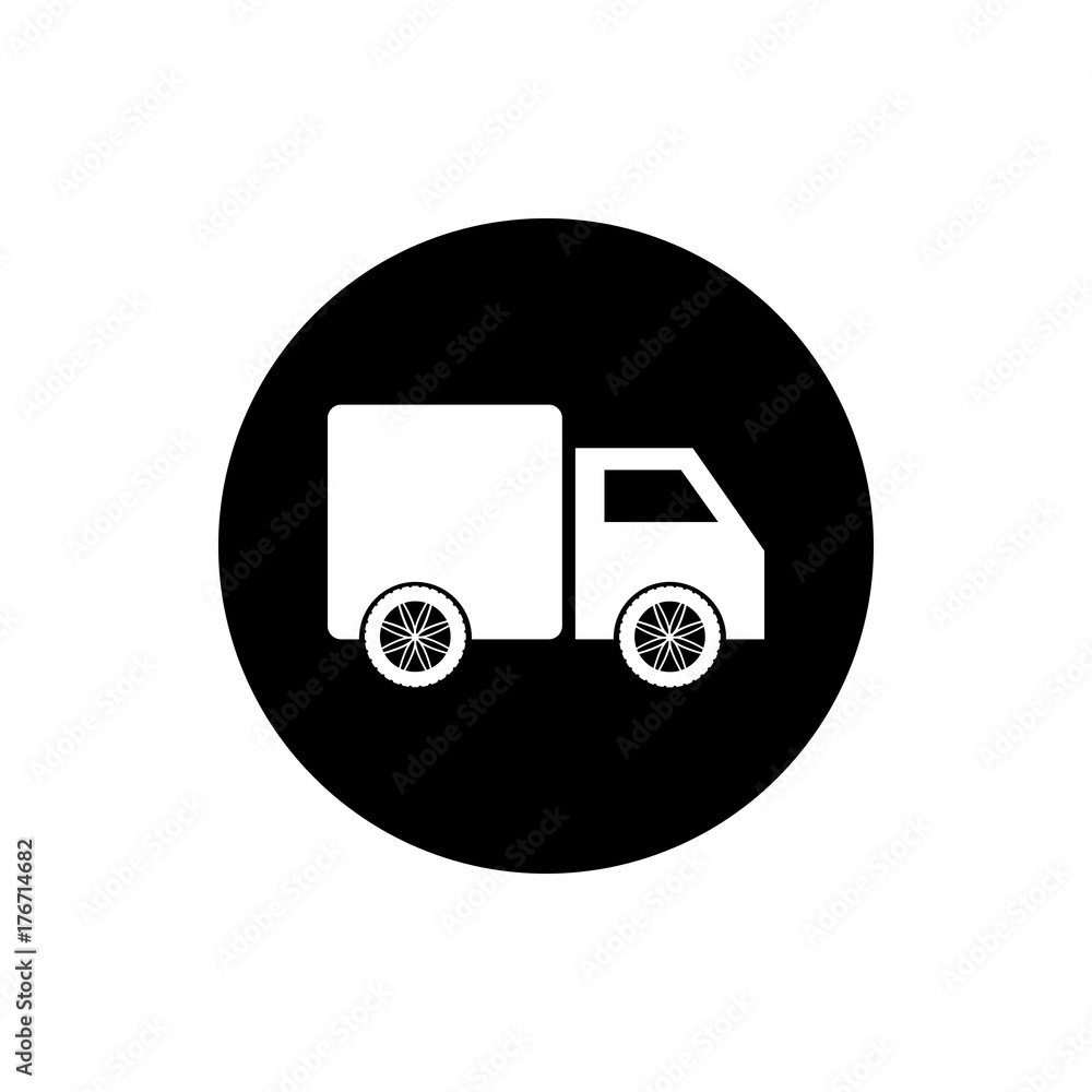 Delivery Truck icon on white background Vector Delivery Truck icon on white background Vector