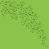 Green Puzzles Pieces - Vector Smoke Jigsaw