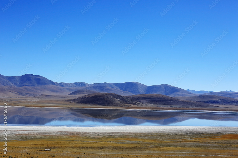 high mountain pass in Tibet mountain landscape