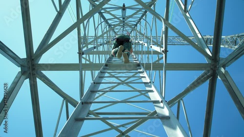 electrical worker on substation