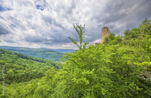 Ruins of medieval Chojnik c...