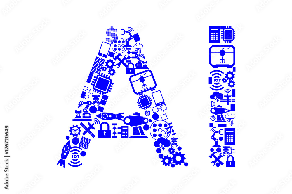Artificial intelligence modern computing concept Artificial intelligence modern computing concept