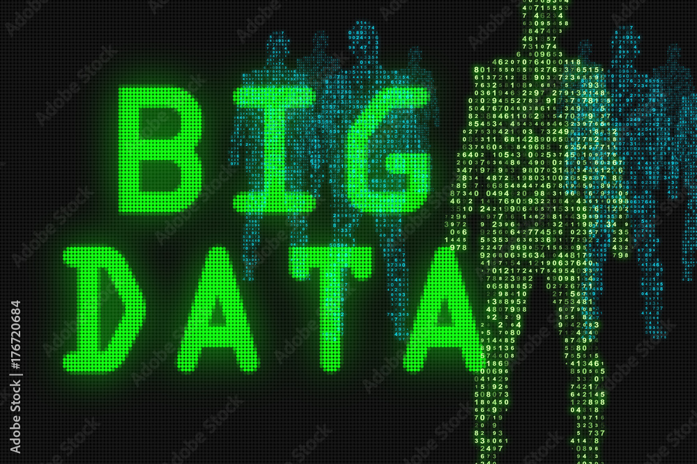 Big data modern computing concept Big data modern computing concept