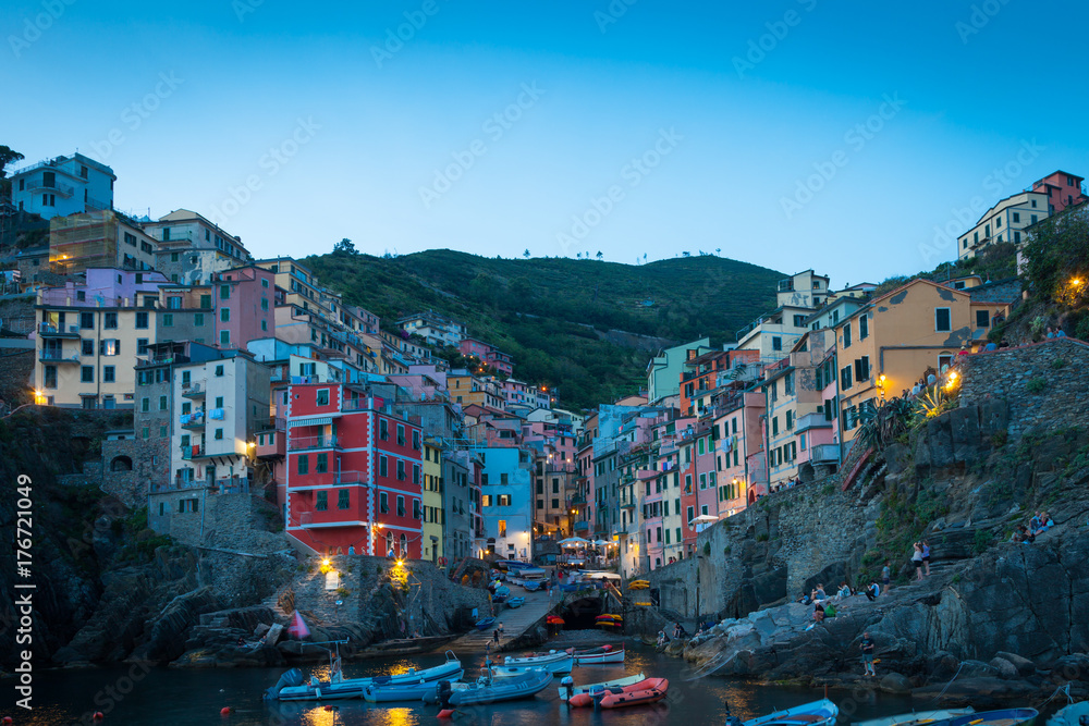 Riomaggiore in Cinque Terre, Italy - Summer 2016 - Sunset Hour