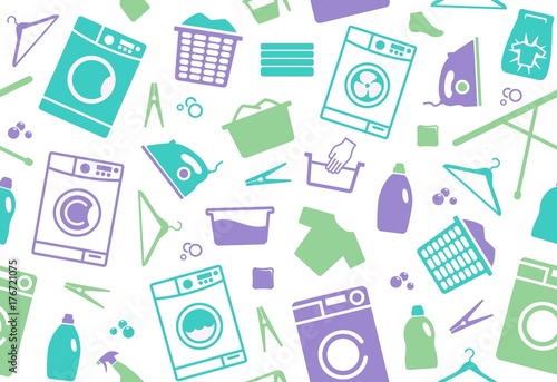 Seamless background of a laundry