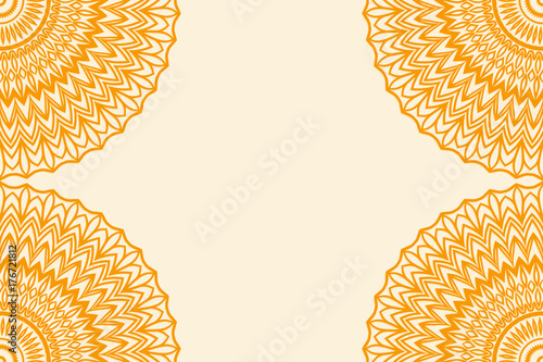 template card for greeting card. vector illustration. design for invitation. orange color