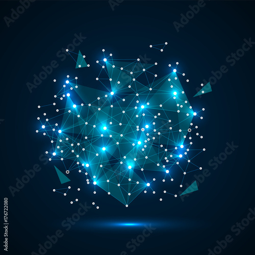Abstract background for design technology and networking science
