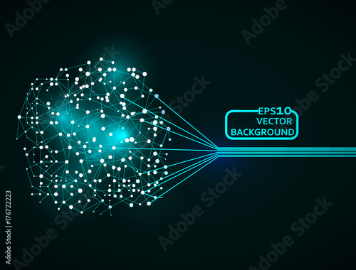 Abstract background for design technology and networking science