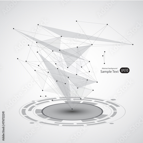 Abstract background for design technology and networking science