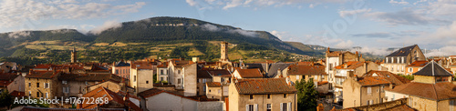 View on the city of Millau, France 
