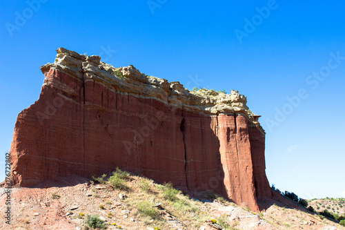 Enormous eroded monolith seen along Texas Hwy 207, known as Hamblen Drive, which runs through red-rock canyon country in the Panhandle photo