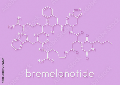 Bremelanotide female sexual dysfunction drug molecule (investigational). Skeletal formula. photo