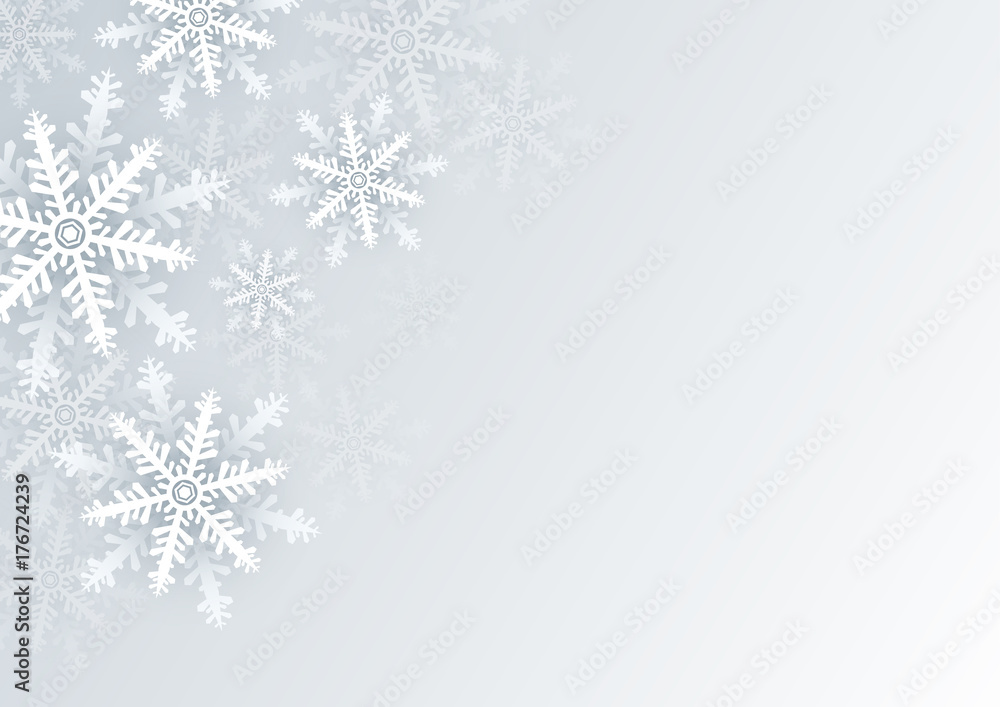 Christmas background design of white snowflake with copy space Christmas background design of white snowflake with copy space