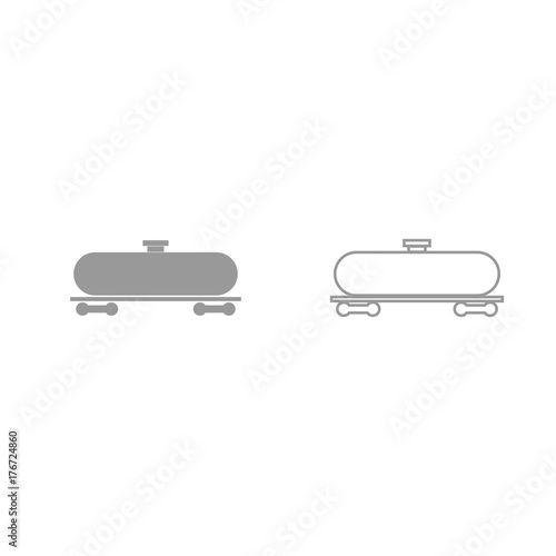 Cistern grey set icon .