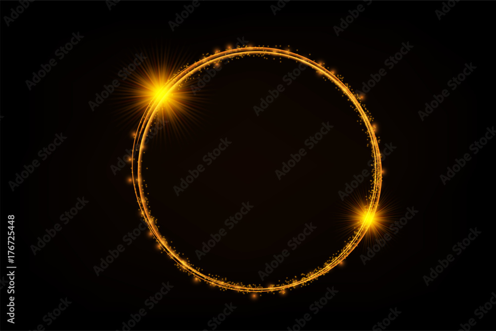 glow light effect with star burst with sparkles. Gold glitter or round Gold shiny glow frame frame background with light bursts. Shining luxury vector illustration technology background. glow light effect with star burst with sparkles. Gold glitter or round Gold shiny glow frame frame background with light bursts. Shining luxury vector illustration technology background.