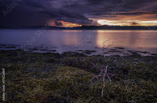 Burning Sky in Norway Midnight