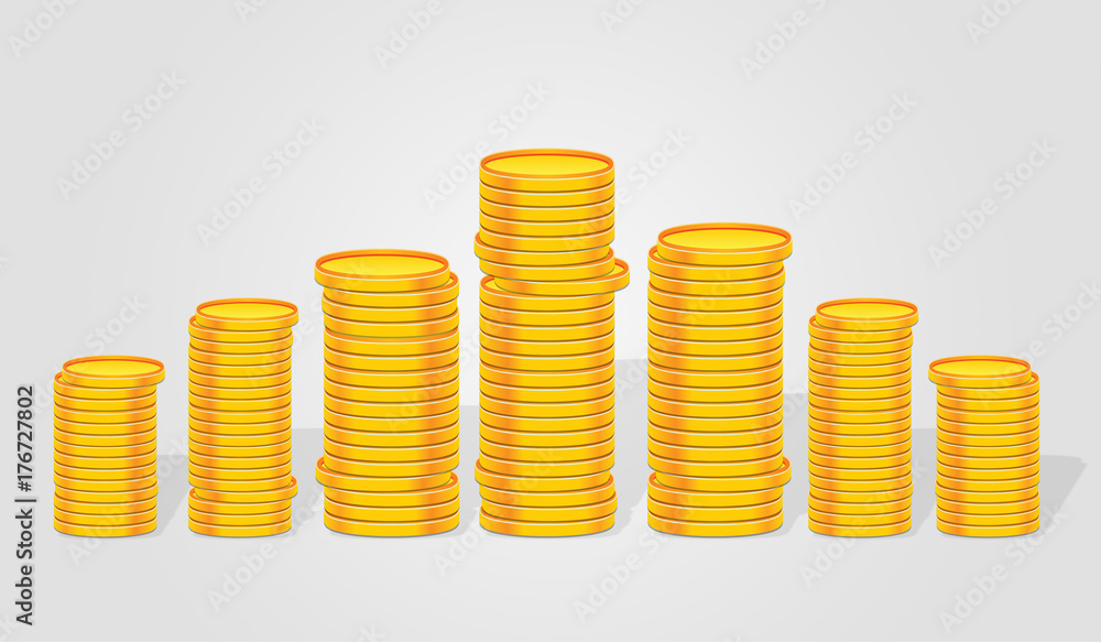 Stack Pile of Currency Coins 3D illustrated Stack Pile of Currency Coins 3D illustrated