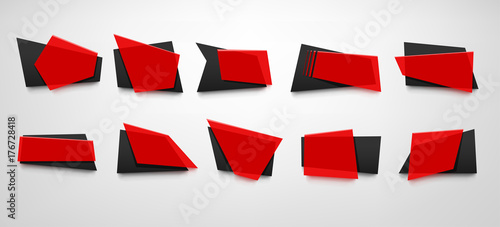 red banners set
