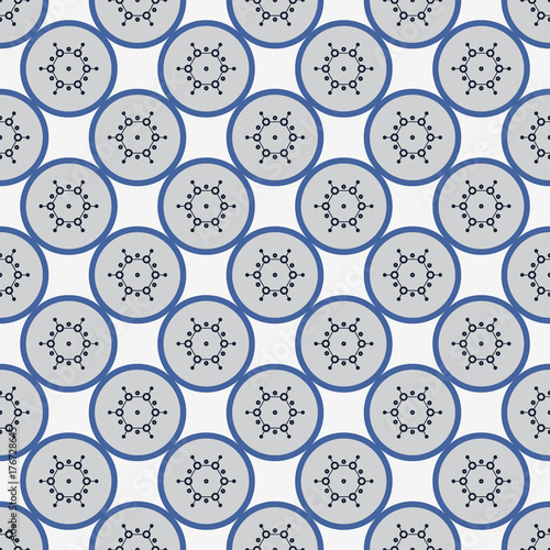 Abstract molecule vector template