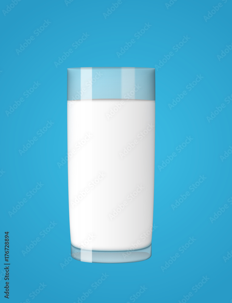 Abstract Milk Glass on Blue Background Vector Illustration Abstract Milk Glass on Blue Background Vector Illustration