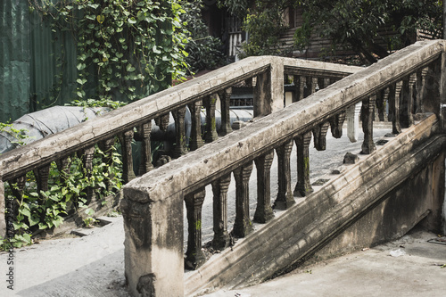 Bangkok Thailand  stone bridge near Wat Nang Chee Chotikaram Temple