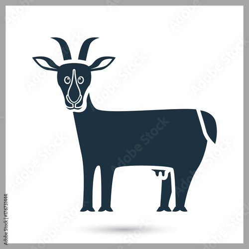 Goat simple icon for web and mobile design