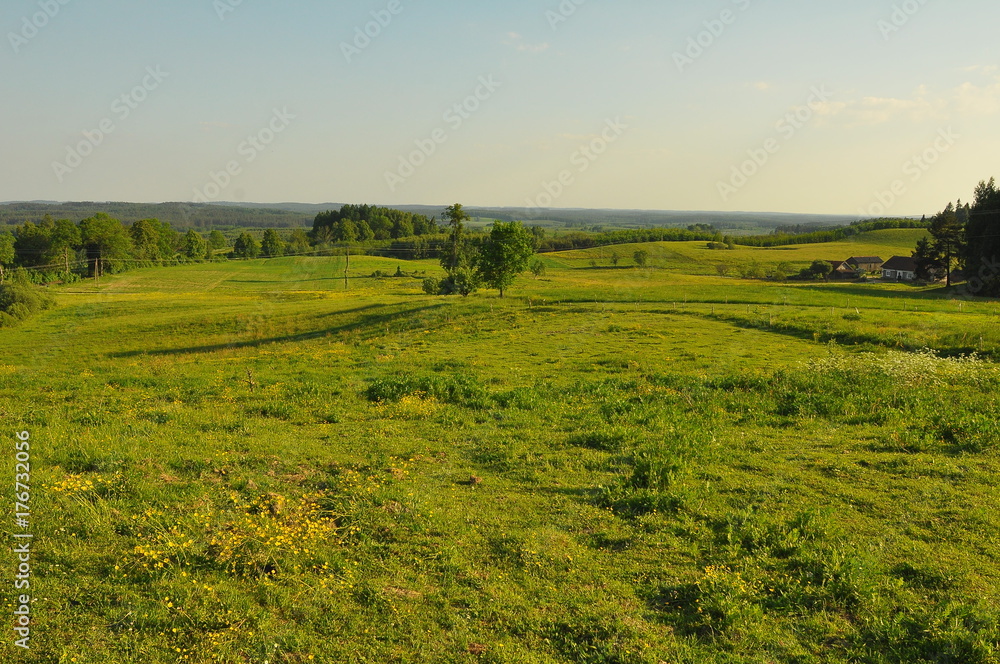 Krajobraz mazurski - panorama