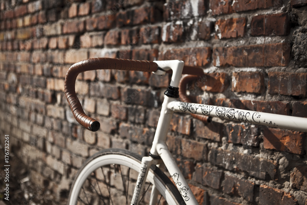 Obraz premium Vintage single speed hipster's bicycle.