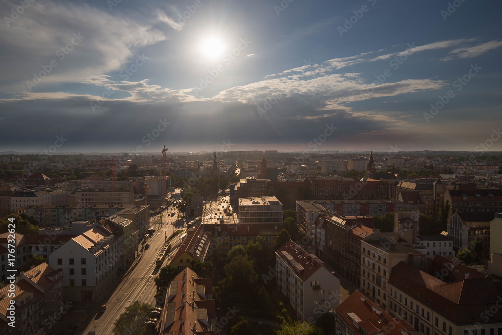 Szczecin in Poland / Panorama of the city
