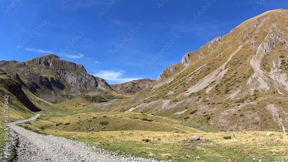 Landscape of Macedonian mountains near Labunishta on sunny day, Macedonia Landscape of Macedonian mountains near Labunishta on sunny day, Macedonia