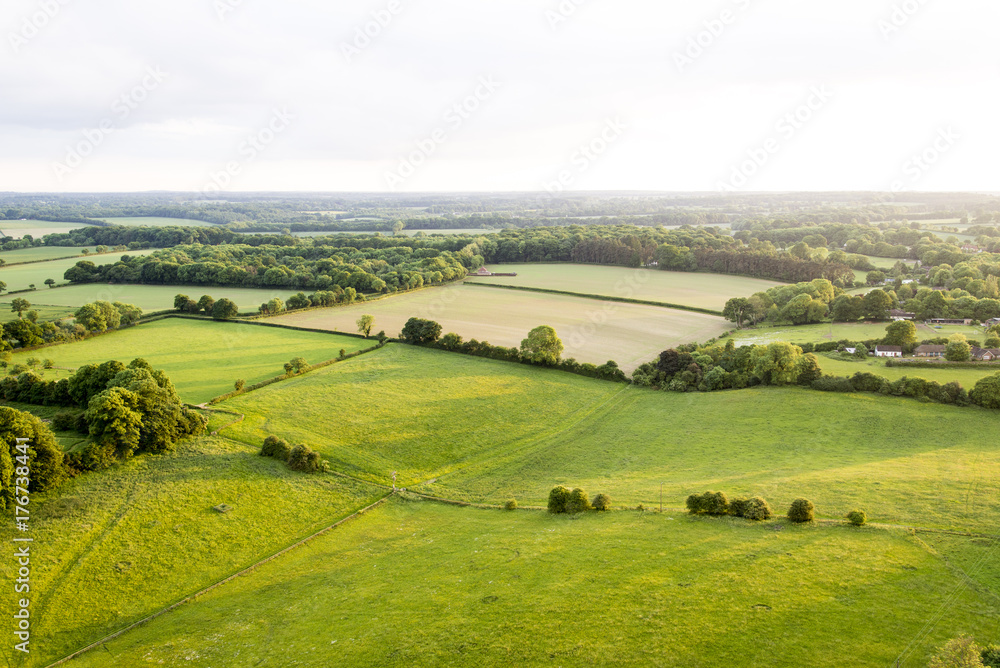 Aerial view of Buckinghamshire Landscape