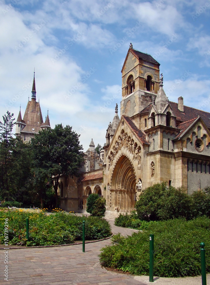 A view of the Vajdahunyad castle, Budapest, Hungary