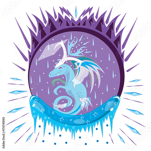 Ice dragon in egg