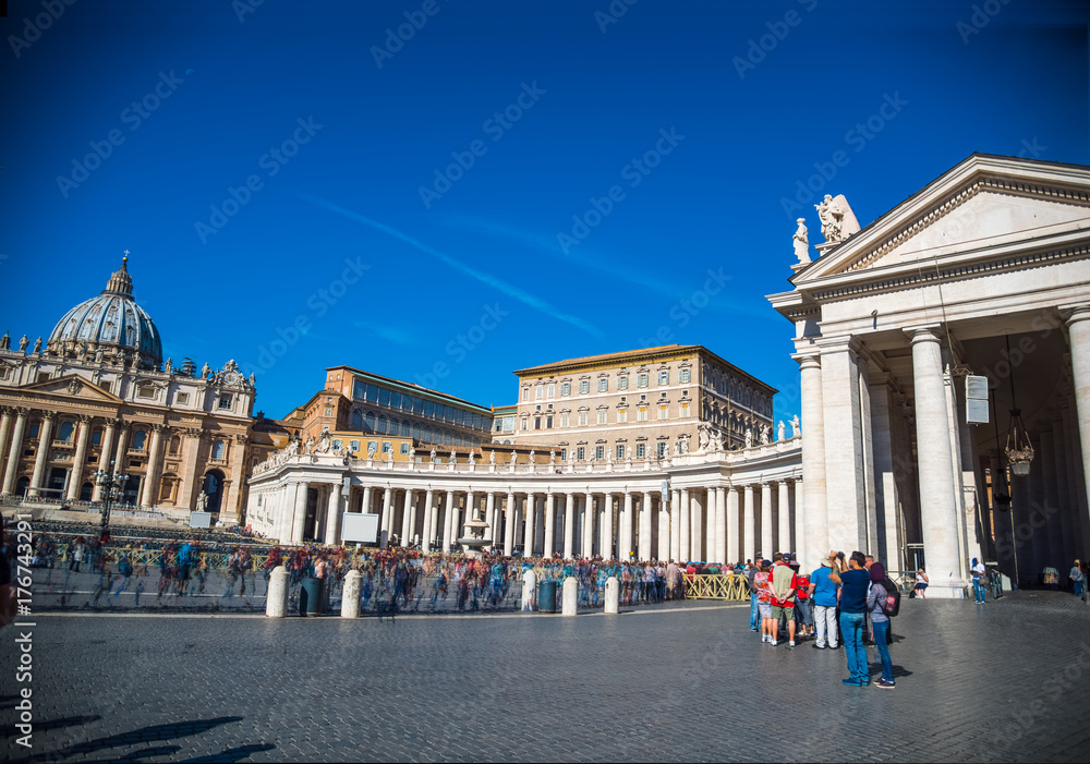 Saint Peter square in motion blur effect