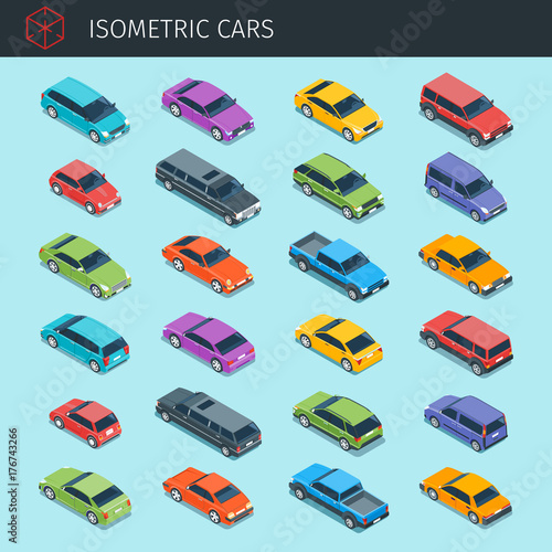 Isometric cars big collection