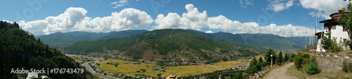 Panoramic view of Paro, Bhutan