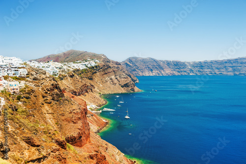 Panoramic view of Santorini island, Greece