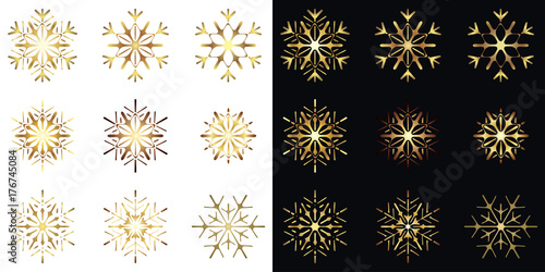 FLOCON DE NEIGE DORÉ