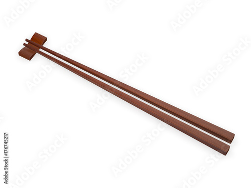 Wooden Chopsticks 3d rendering