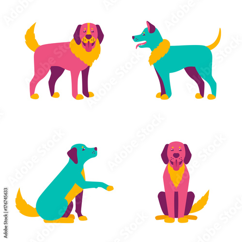 Cartoon dogs characters