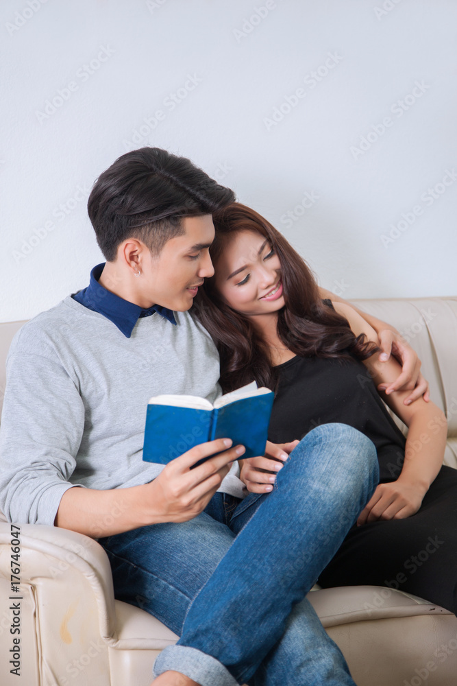 Youngl reading a book concepts of home Youngl reading a book concepts of home